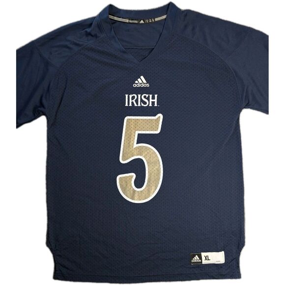 Notre Dame Fighting Irish Football Jersey Mens Extra Large Blue #5 NCAA College - Picture 1 of 14